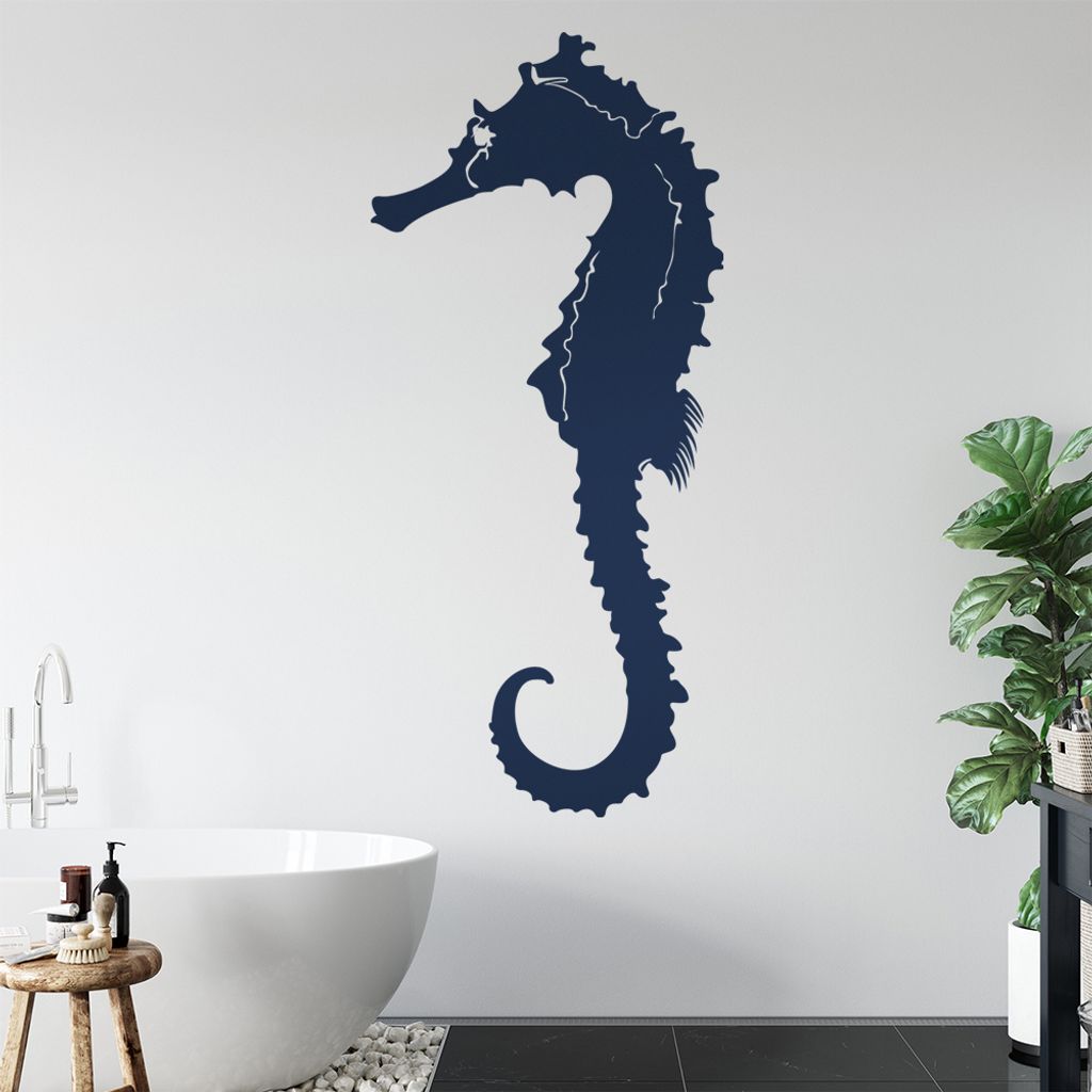 KIWISTAR Seepferdchen Wandtattoo in 6 Größen - Wandaufkleber Wall Sticker - Dekoration, Küche, Wohnzimmer, Schlafzimmer, Badezimmer