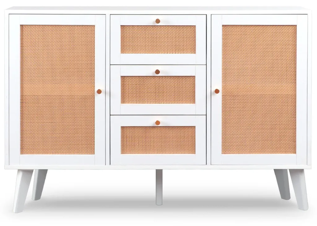 Buffet Blanc 120cm Dalgora : Meuble de Salon Idéal pour Tout Ranger