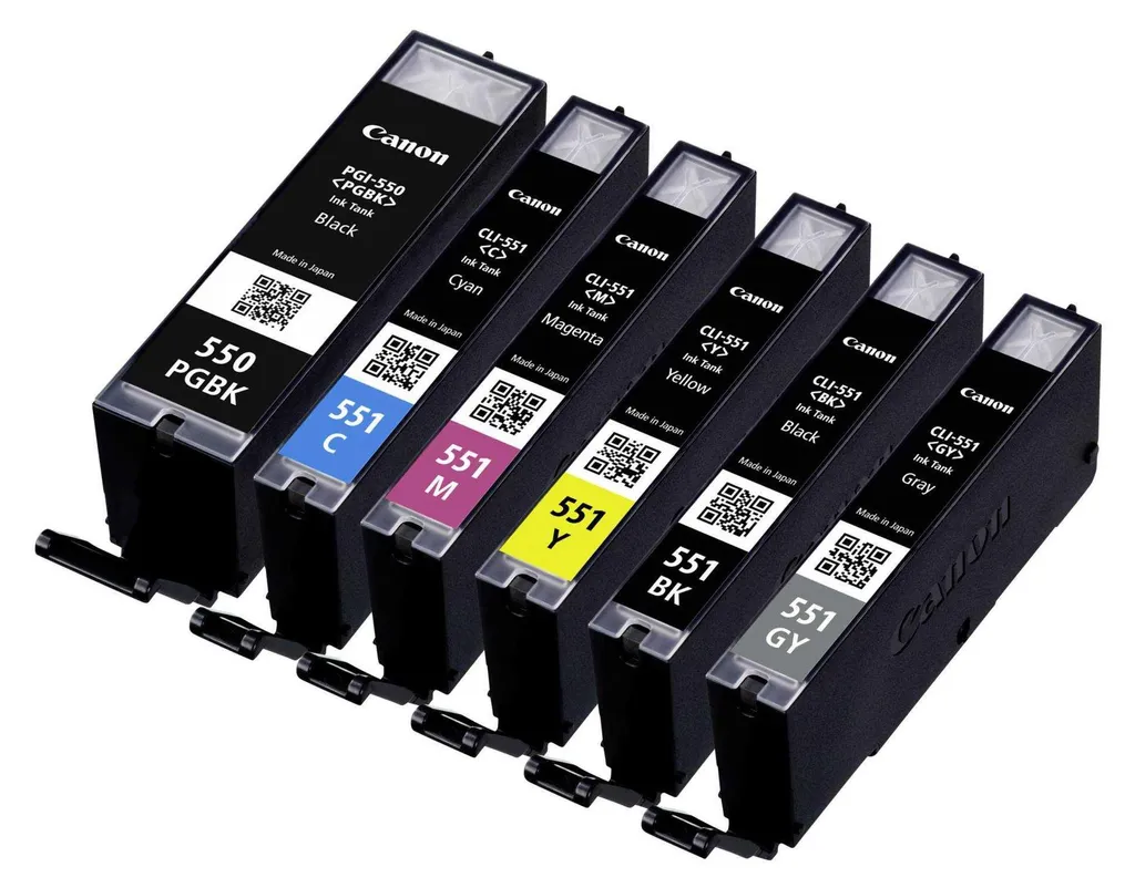 Canon PGI-550 CLI-551 Multipack 6 Cartucce Originali - Foto Perfette