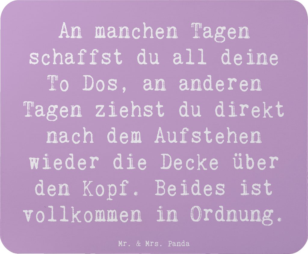 Mr. & Mrs. Panda Mauspad Spruch Tapferkeit im Alltag - Lavendeltraum - Geschenk, Aufgaben, pc, Motivation, Ruhe, mousematte, Zitat, Mouse Pad, Hera...