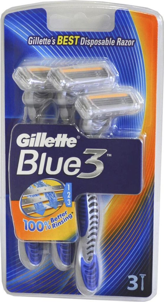 Gillette Blue 3 Einwegrasierer, Packung mit 3 Stück Produktbild 