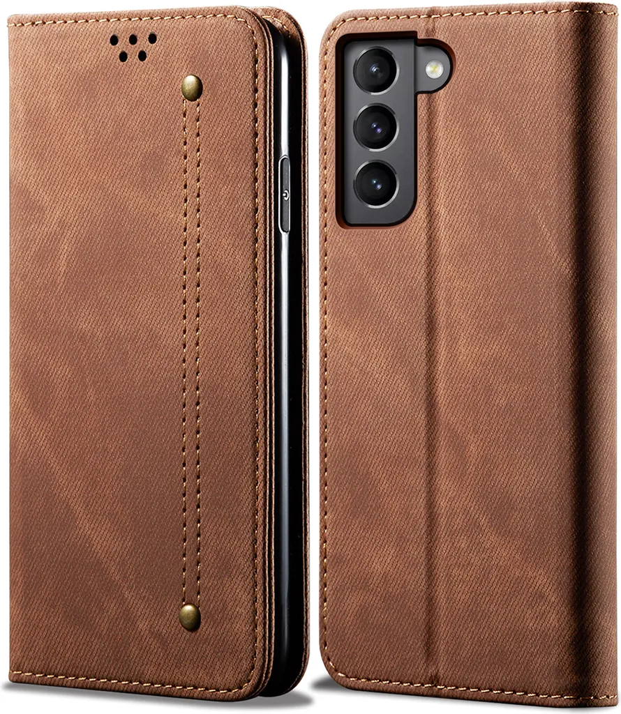 Custodia Galaxy S22 Plus 5G: Portafoglio in Pelle Sottile Marrone