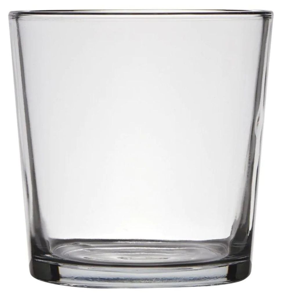 Übertopf, Vase CONNER H. 19cm D. 19cm transparent rund Glas Hakbijl