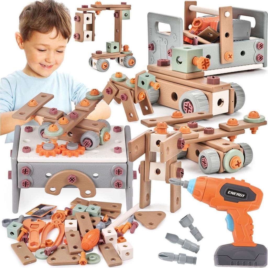 GAGAKU Akkuschrauber Kinder Werkzeugset 120-teilig abs Produktbild 