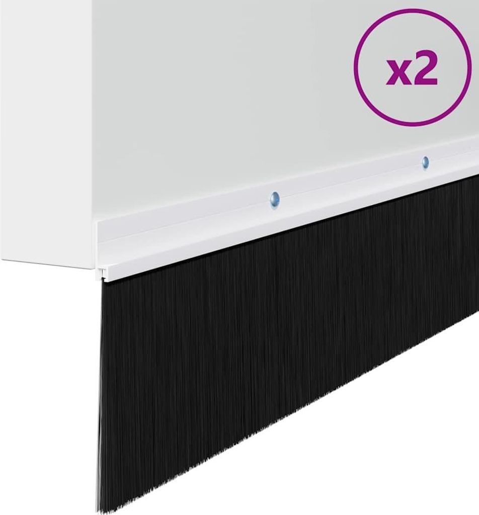 “2026 Modern“ Aufsteck Türbürstendichtungen 2 pcs - Montage erforderlich - Weiß 100cm - Türen & Zubehör Designermöbel 692483 - Türen & Z...