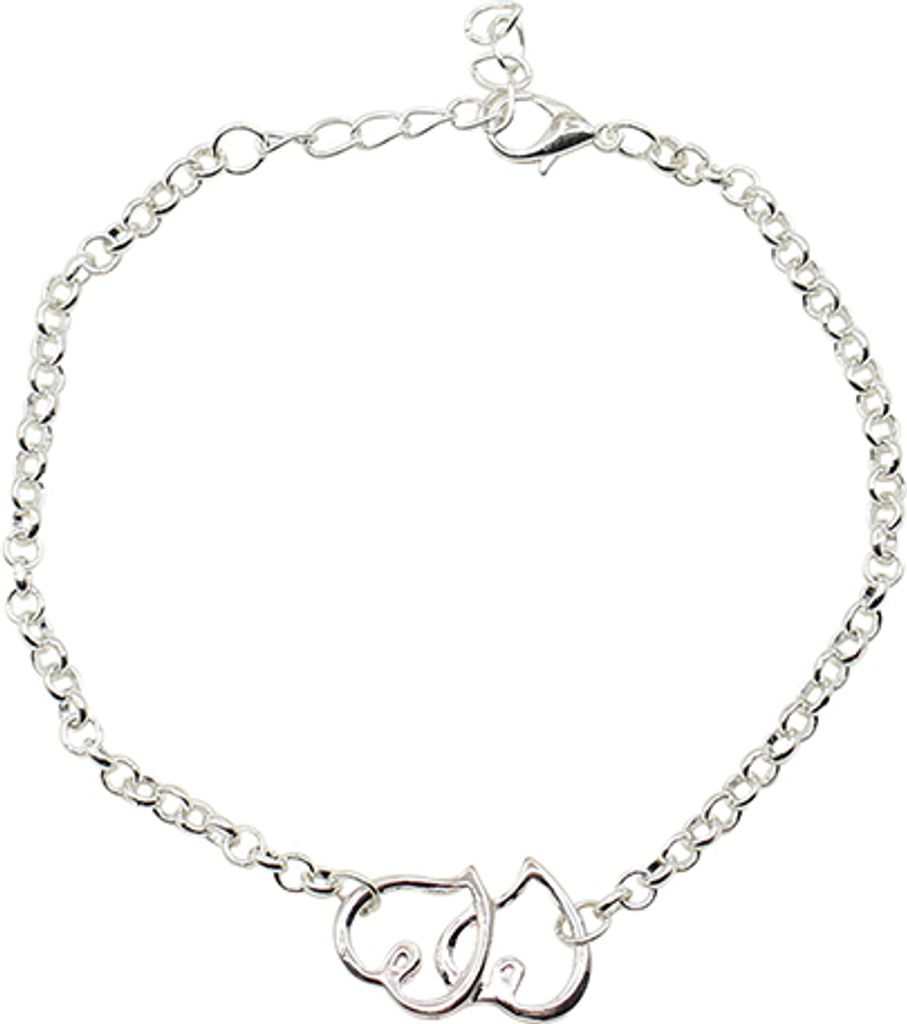 Frauen Fußkettchen Exquisite High-End-Höhle Herz Form Knöchel Kette Geburtstag Geschenk-Silber