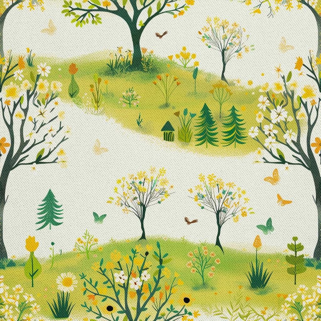 OUTDOOR DEKOSTOFFE OXFORD - Motiv Frühling I DX7506