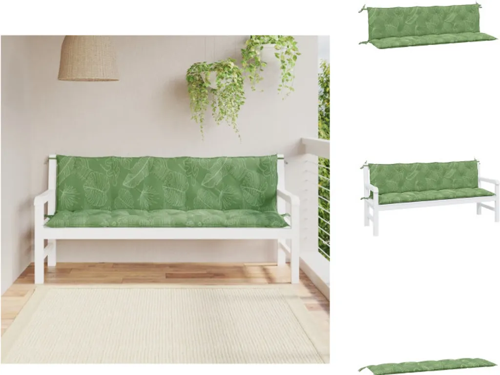 vidaXL Cuscini Panca Giardino 2pz Oxford Motivo Sangue | Comfort Esterno