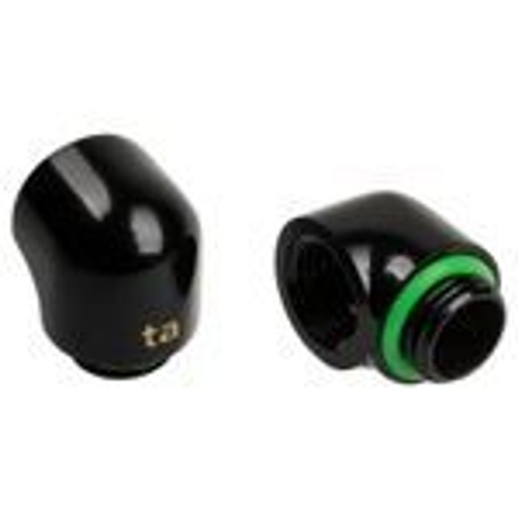 Bitspower Touchaqua Adapter 90 Grad G1/4 Zoll AG auf G1/4 Zoll IG - 2er Pack, schwarz