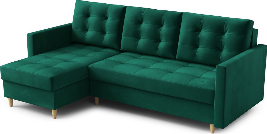 DOMO-HOME Ecksofa mit Schlaffunktion DIVO – Elegantes Design 224x103cm | Hochwertige Materialien | Ideal für Wohnzimmer | Vielseitige Farbauswah...