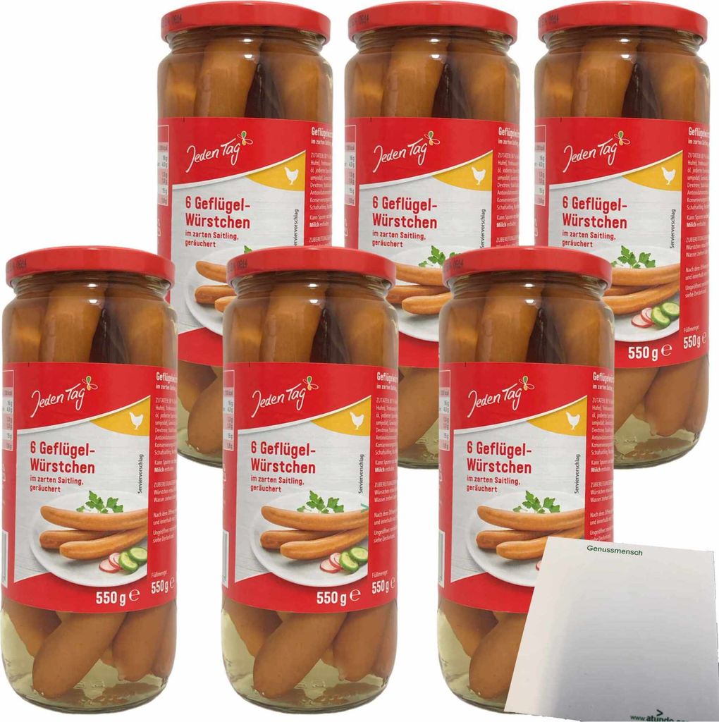 Jeden Tag Geflügel-Würstchen im Saitling schmackhaft Produktbild 