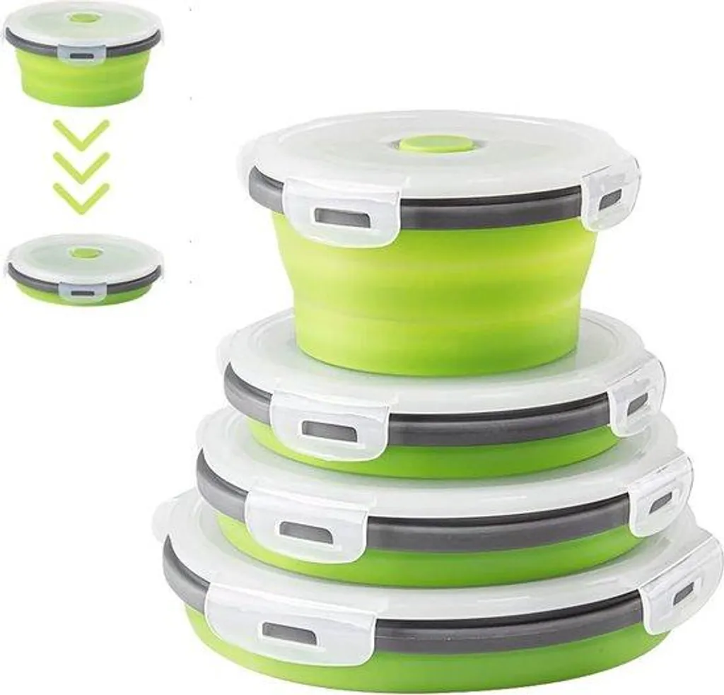 Boîtes de rangement légères en silicone alimentaire à couvercle hermétique
