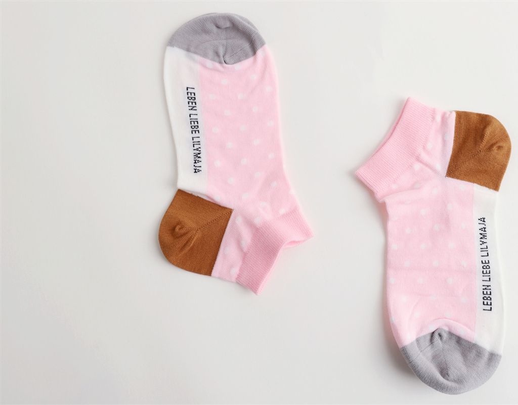 MEGAGROUP Quarter Socken Kurzschaft Frottee gepunktet 1 Paar 35-39 Low Cut socks hellpink