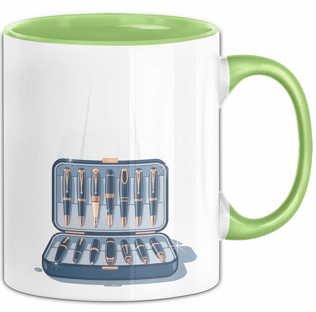 Stift Sammler Tasse Geschenk Lustige Geschenkidee Spruch Für Schreibwerkzeug Fans (Grün)