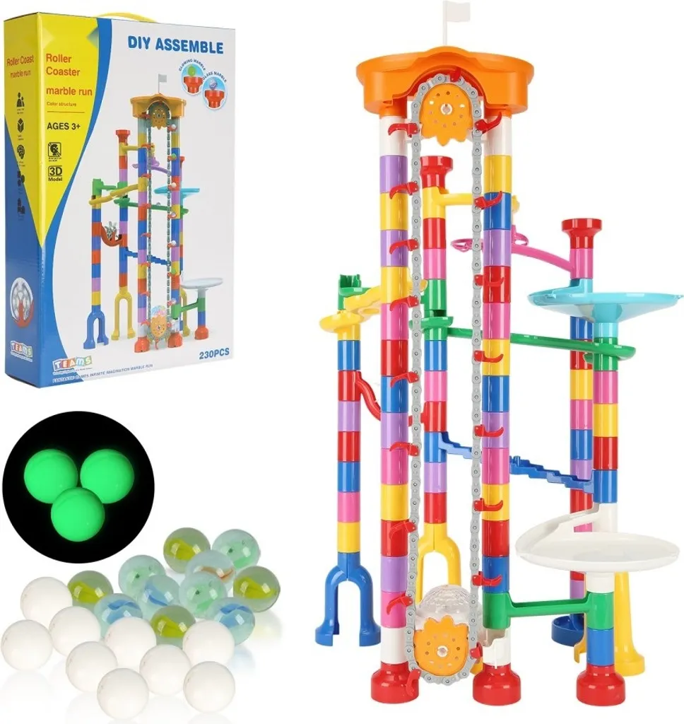 Cadeau jouet éducatif 230 pièces jeu de billes circuit pour petit génie