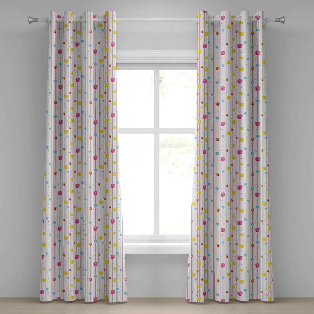 Rideaux occultants légers 280x175 cm pour chambre d'enfant style floral