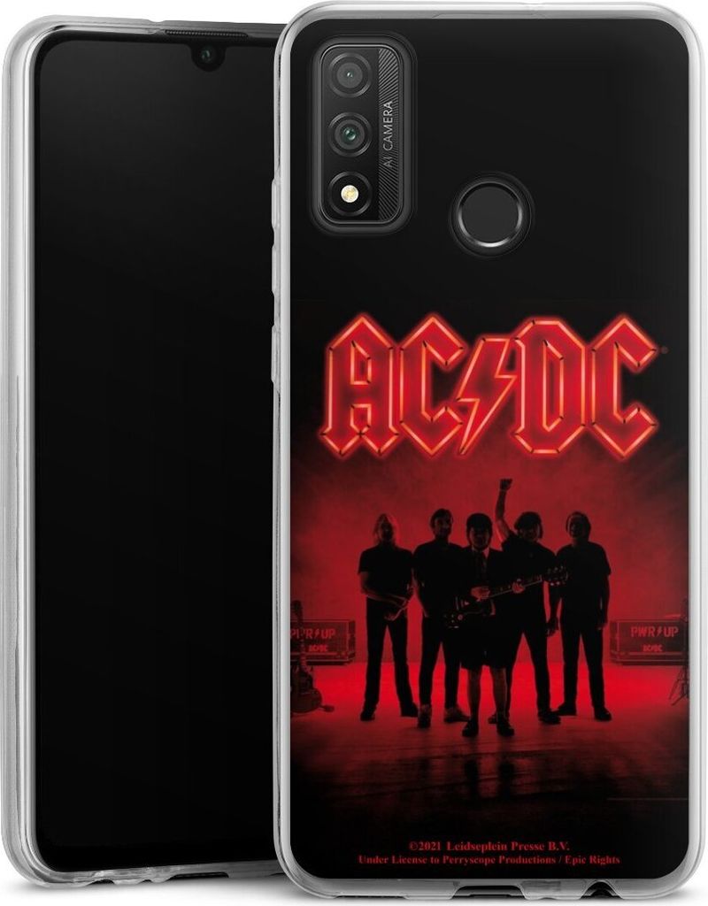DeinDesign Slim Hülle für Huawei P Smart (2020) Silikon Case Ultra Dünn Handyhülle ACDC Band Offizielles Lizenzprodukt