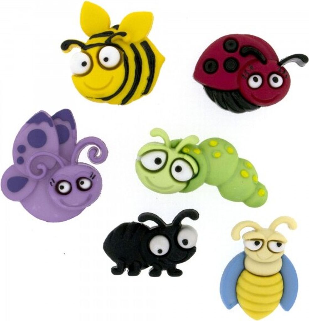 Dress It Up Knöpfe mit Tiermotiven : Lustige Insekten Produktbild 
