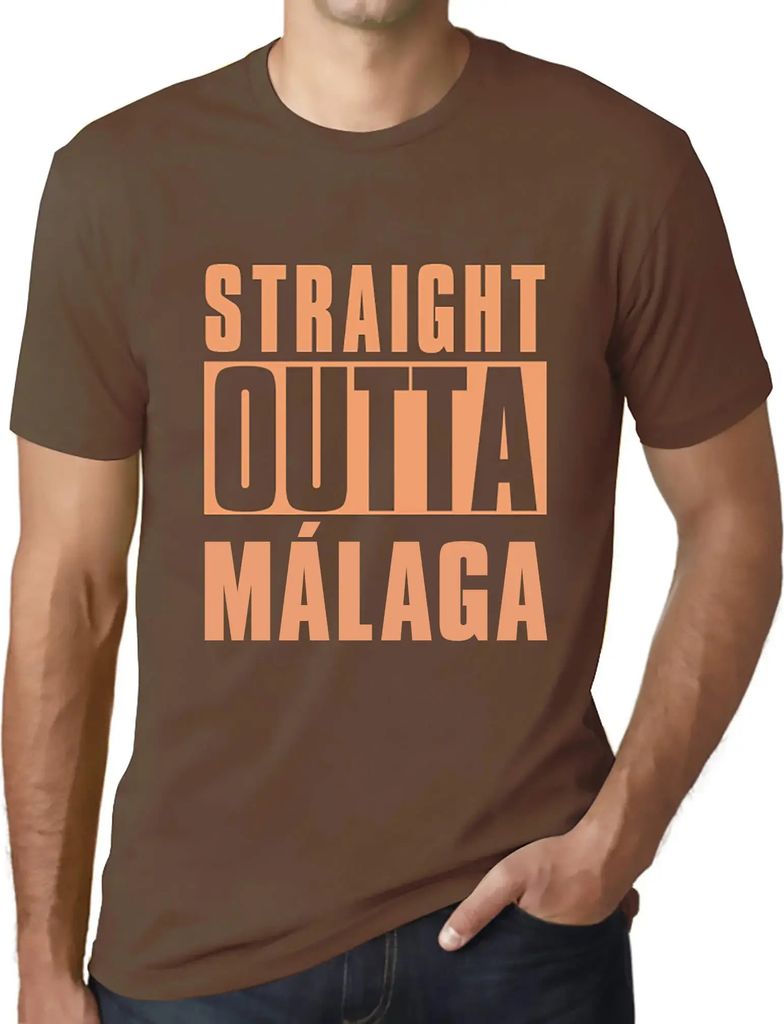 Herren Grafik T-Shirt Direkt aus Málaga – Straight Outta Málaga – Öko-Verantwortlich Vintage Jahrgang Kurzarm Lustige Druck Geburtstag Gesch...