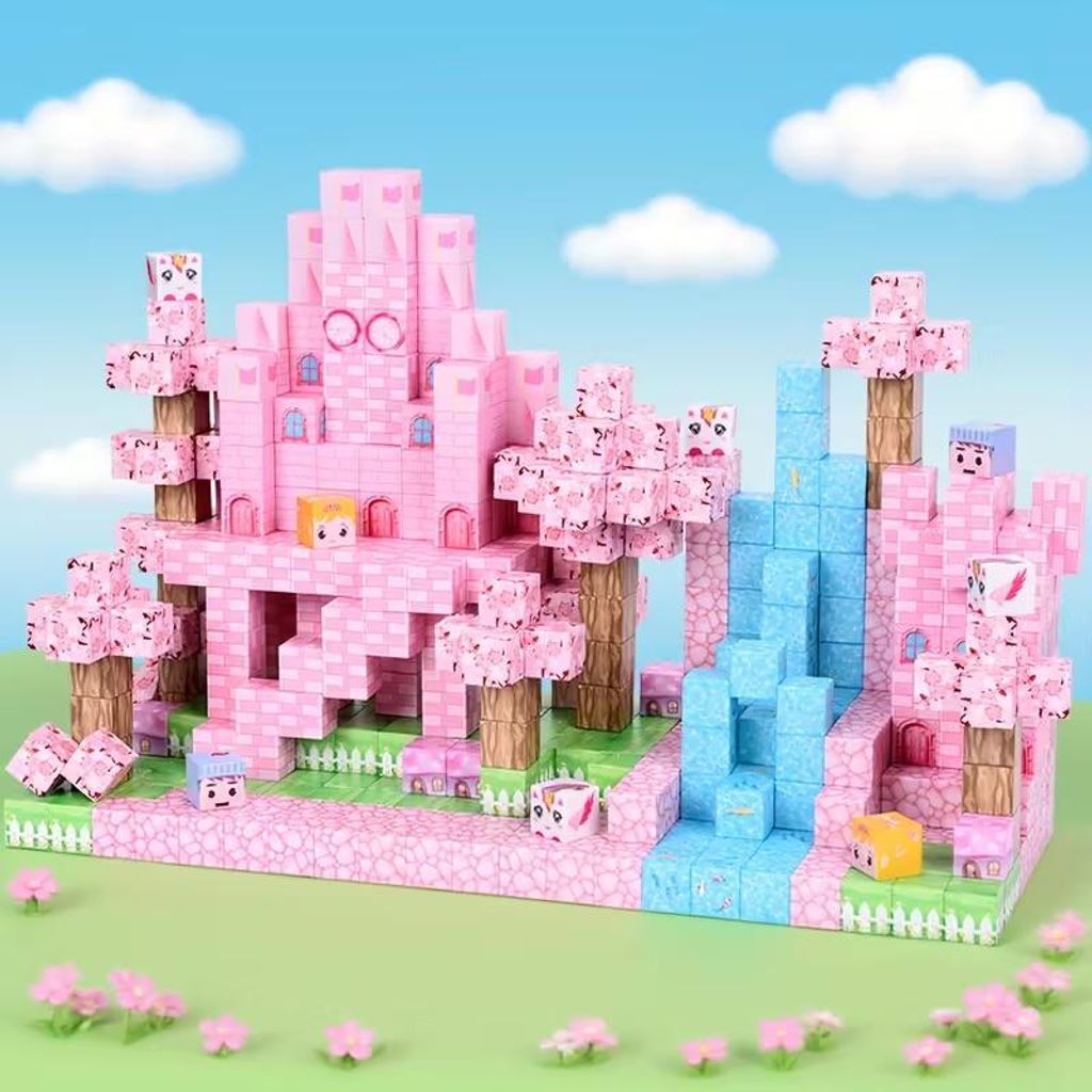 100 Magnetische Bausteine Prinzessinnen Set – Lernspielzeug für Kinder, Spiel- & Bauklötze