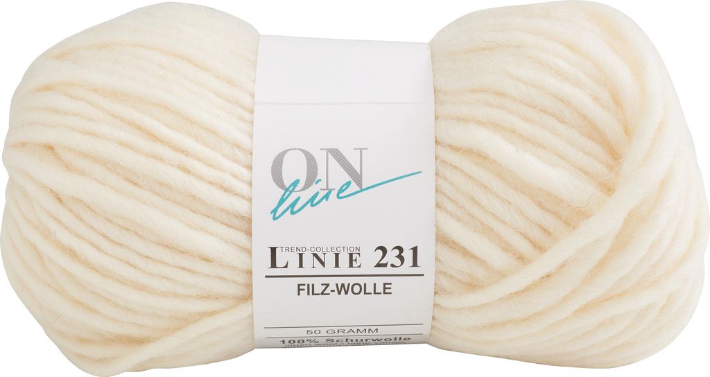ONline Wolle Filzwolle Linie 231 50m 50g Farbe 0001