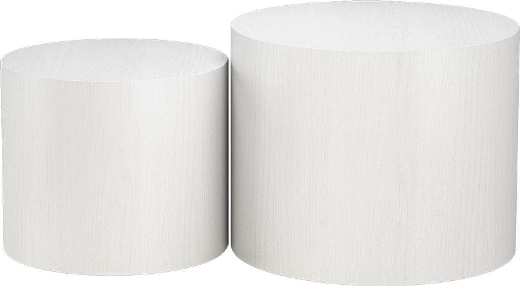 Zestaw stolików kawowych Vicco Giva Biały 48 x 48 cm, Model Zdjęcie produktu 