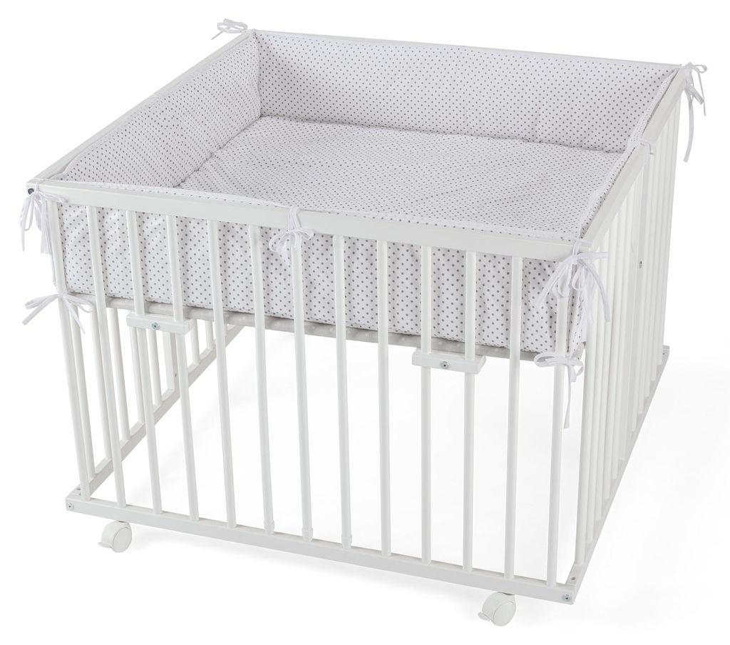 WALDIN Baby Laufgitter Laufstall ca.100 x 100 cm Buche Produktbild 