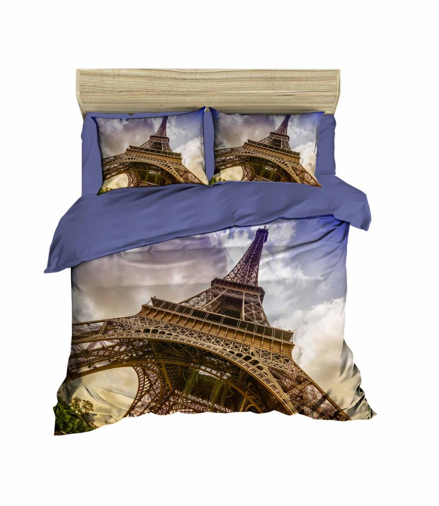 L'Essentiel Linge de Maison, Adal- PRL1249, Blau, Bettdecken, Oberseite der Bettdecke und Kissenbezug: 100% Polyestermikrosatin