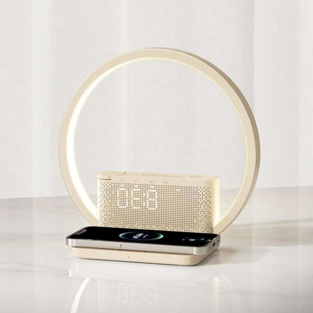 Lampe LED 10W réglable avec chargeur sans fil et aide au sommeil bébé