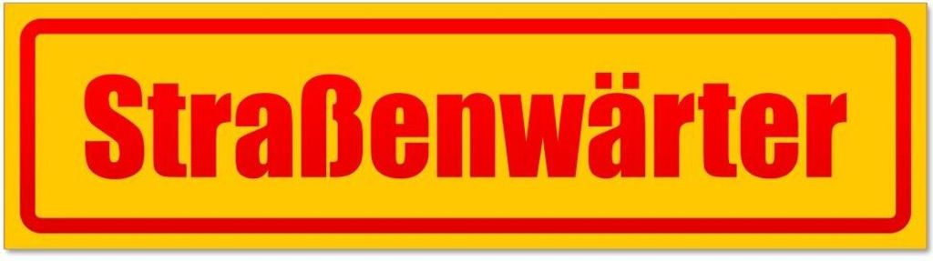 Kiwistar - Autoaufkleber - Rot - 45 x 12 cm - Straßenwärter invertiert - Hinweis Aufkleber Sticker für Auto, Kfz, Fahrrad, PKW, LKW