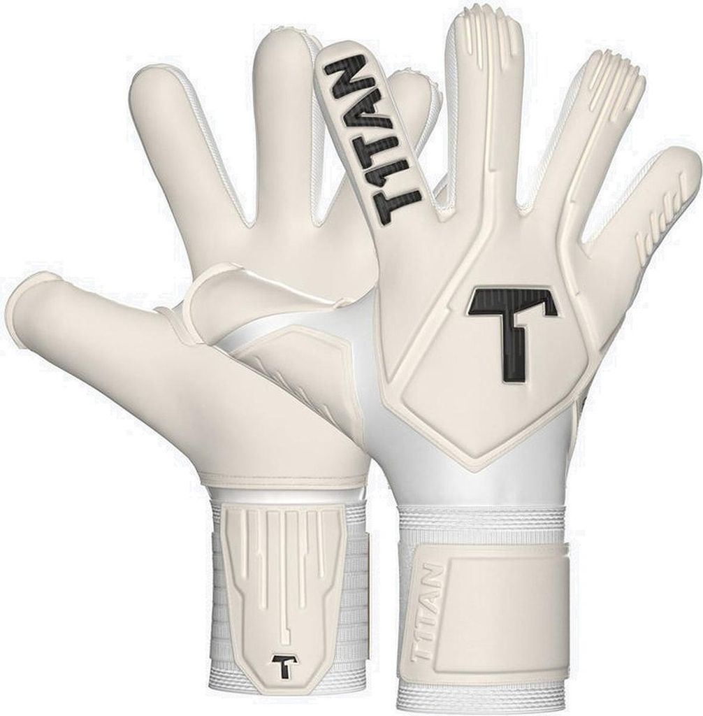 T1TAN Legend 1.0 White-Out Torwarthandschuhe - Weiß / Schwarz | Größe: 6