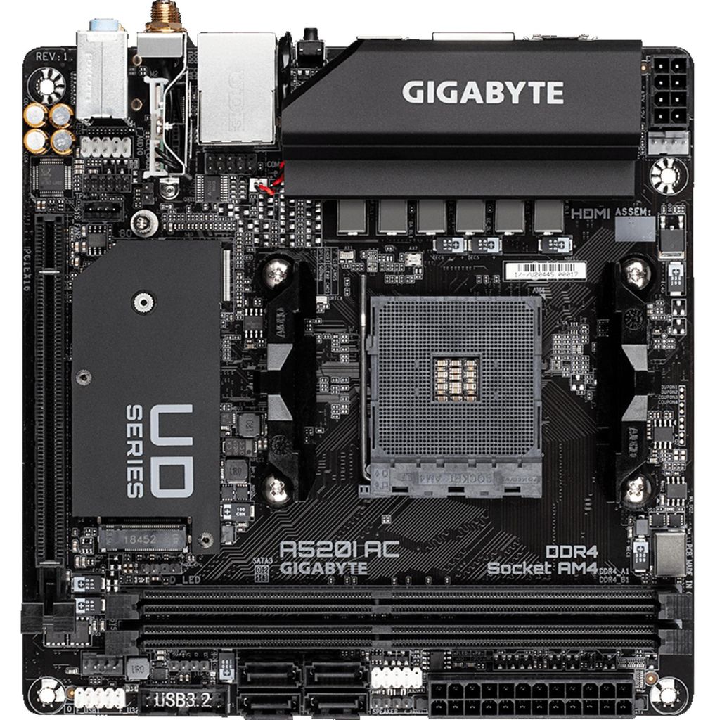 GIGABYTE A520I AC Motherboard - Unterstützt AMD Ryzen 5000 Produktbild 