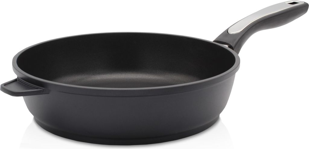 Karl Krüger 21624D Aluguss-Pfanne Delta - Bratpfanne mit hochwertiger Antihaft-Versiegelung und ergonomisch geformten Kunststoffgriff. tief, 24 cm