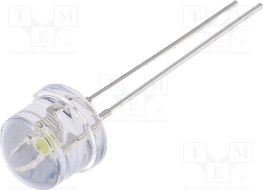 2x LED 8mm kaltweiß OSW5DK87A1A LED Dioden THT 8mm 3000÷4000mcd 100°