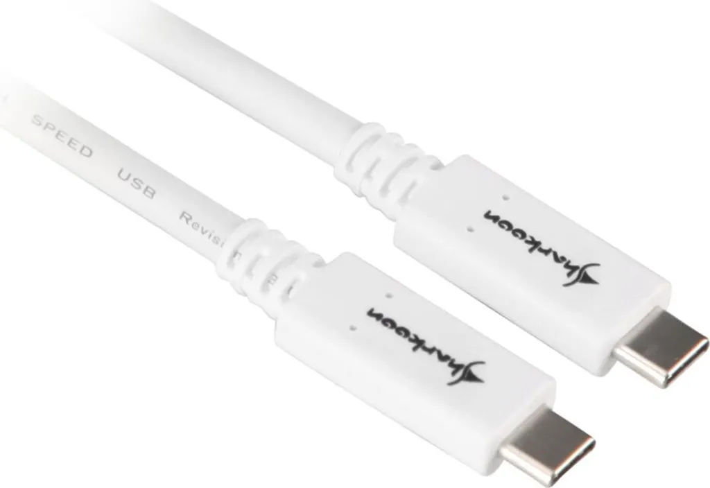 Sharkoon 4044951021178 Cavo USB C 3.2 Gen 1 0.5m Bianco - Gaming Grade