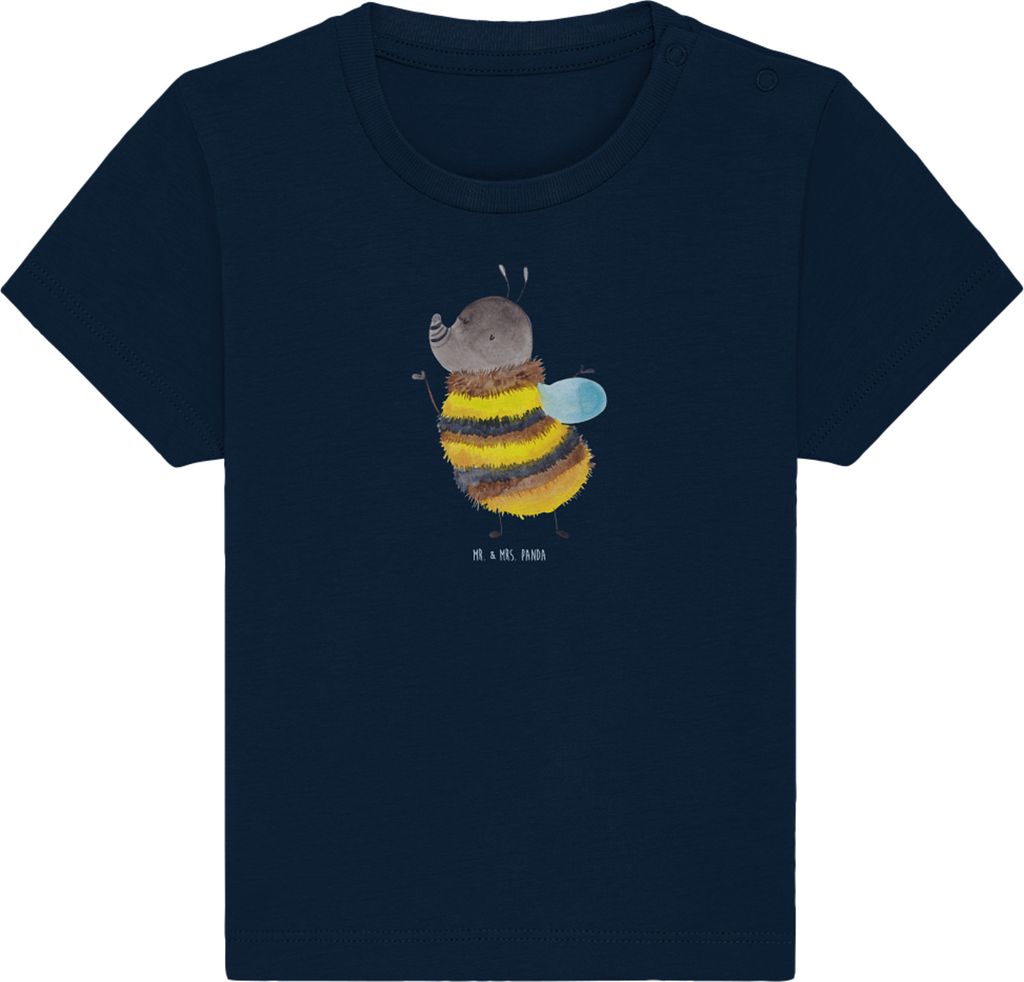 Mr. & Mrs. Panda T-Shirt Hummel flauschig 24. - 36. Monat - French Navy - Geschenk, Biene, Kinder Top, Blume, Lustige Sprüche, Baumwolle Baby Shir...