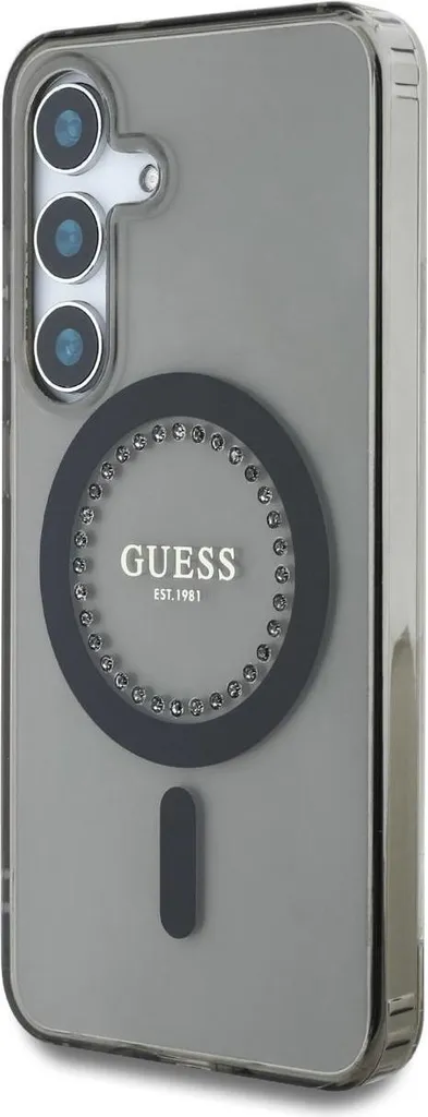 Custodia Samsung S25 Guess MagSafe Nero Strass - Protezione Lusso - 2
