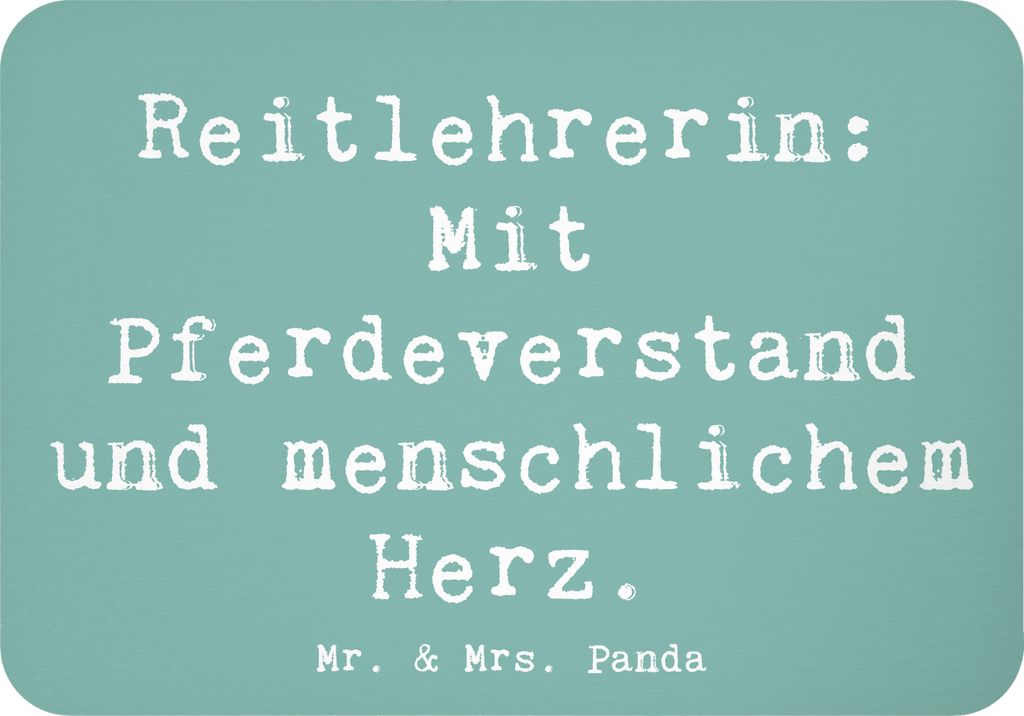 Mr. & Mrs. Panda magnet Spruch Reitlehrerin Herz - Meeresbrise - Geschenk, Pferdepflege, pferdefreundlich, menschlichem, Berufsleben, Reitstunde, z...