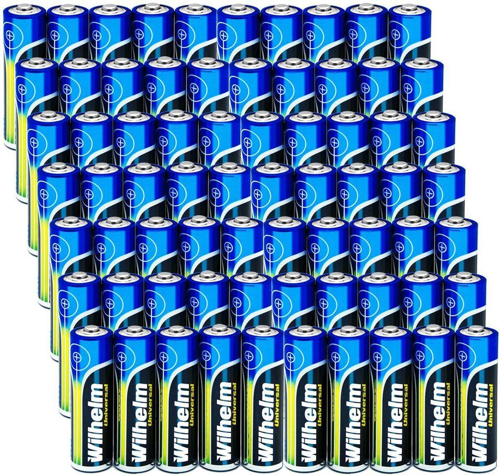 70 AA Mignon Wilhelm Universal Alkaline Batterien im Shrink LR6