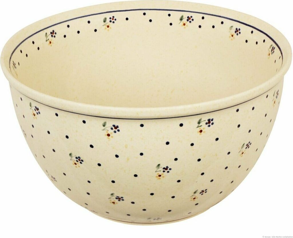 Original Bunzlauer Keramik 4,5 Liter Schüssel Schale XL Ø26,3 cm Salatschüssel Suppenschüssel Beilagenschüssel Obstschale Rührschüssel [Form...