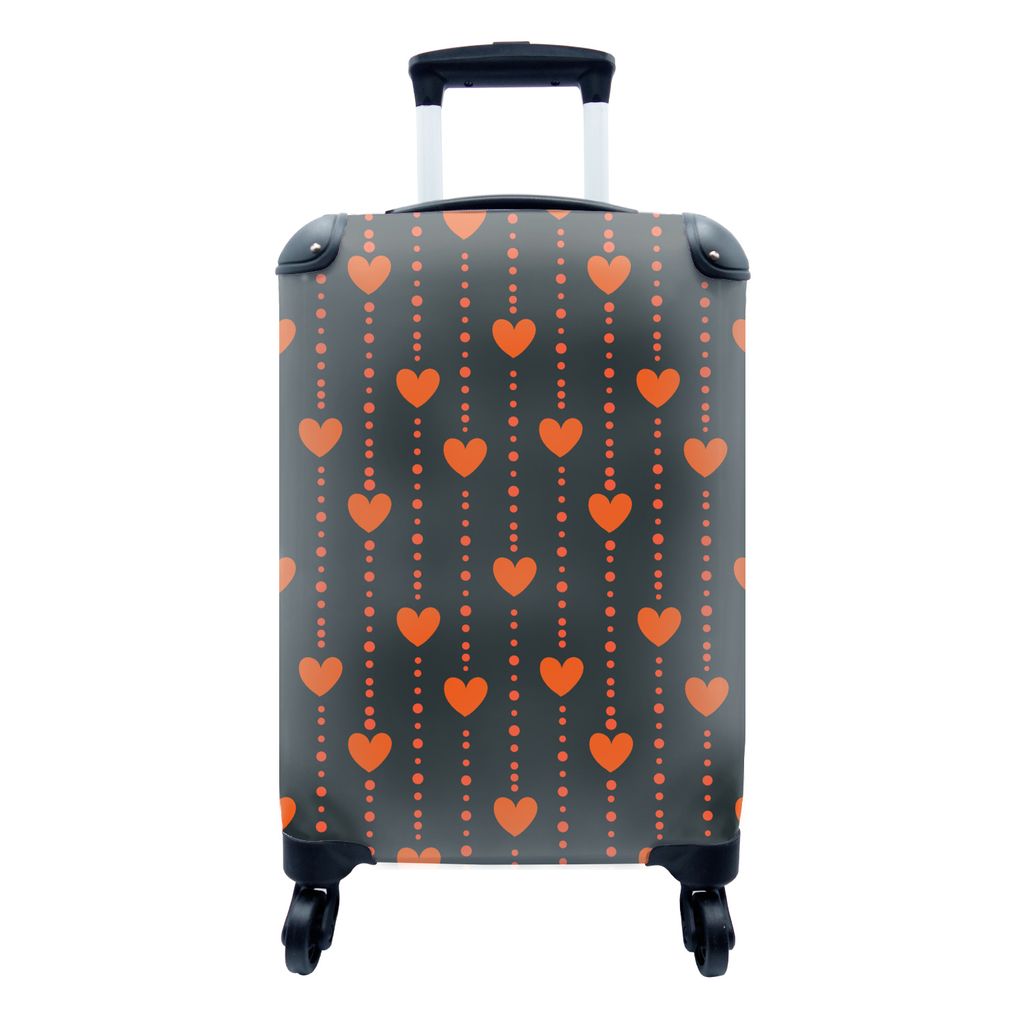 MuchoWow Koffer Handgepäck Trolley Rollkoffer Kleine Reisekoffer mit 4 Rollen - Valentinstag Geschenk für Sie - Liebe - Valentinstag - Cabin Si...