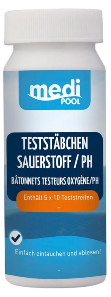 MediPool Sauerstoff/pH-Teststäbchen 50 Stück Produktbild 