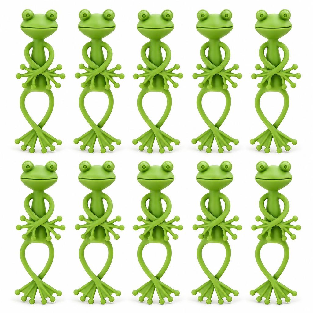 Lot de 10 clips flexibles pour plantes – FROGTIE Image du produit 
