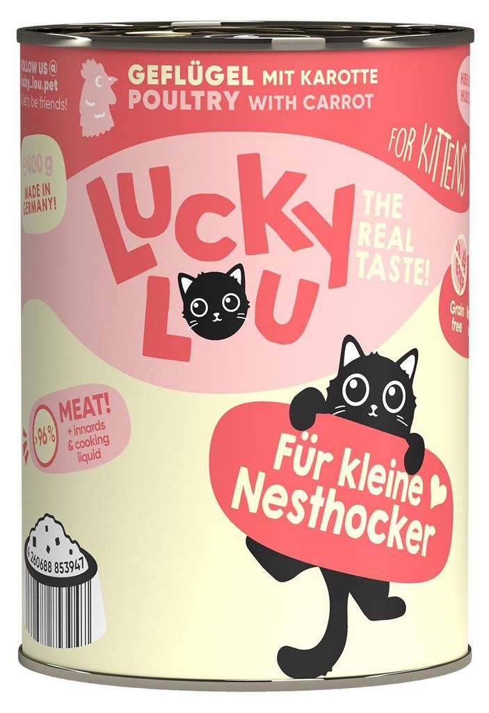 Lucky Lou Lifestage Kitten Geflügel 6x 400 g Produktbild 