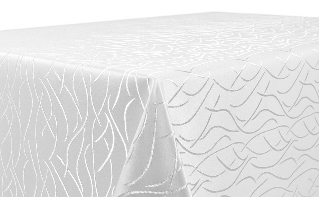 Beautex Damast Tischdecke Jacquard oval bügelfrei Streifen Produktbild 