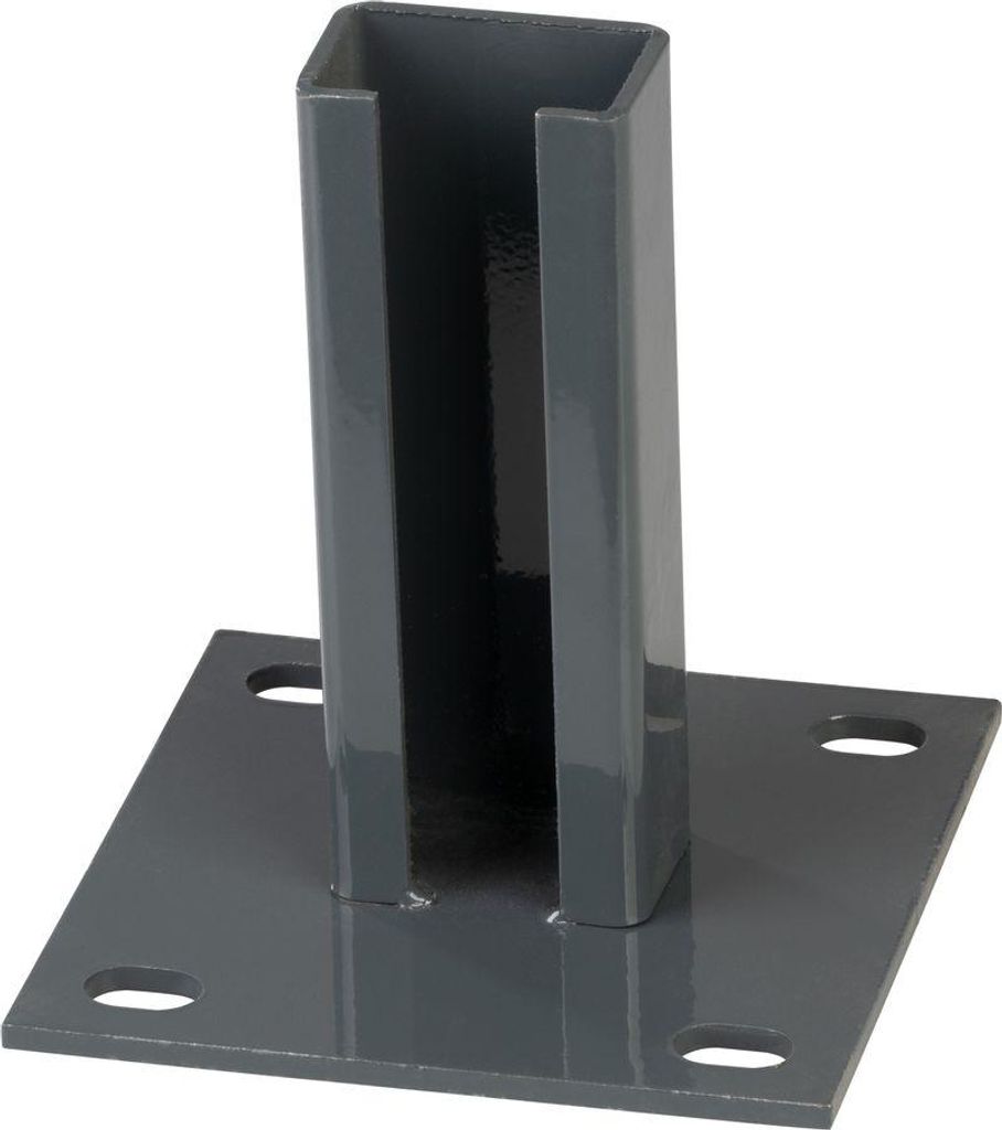 Fuß Strend Pro EUROSTANDARD, 60x40 mm, Anthrazit, RAL7016, zur Verankerung, für Pfosten