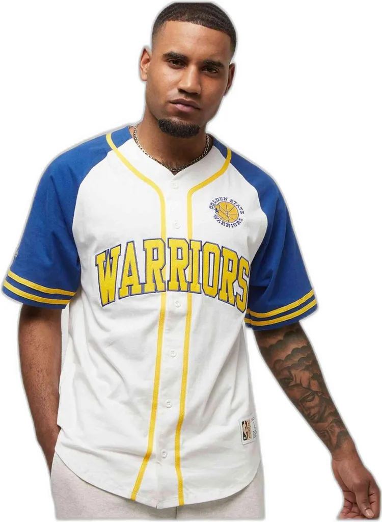 Maillot Basket Warriors Blanc pour Collectionneur Mitchell & Ness XL