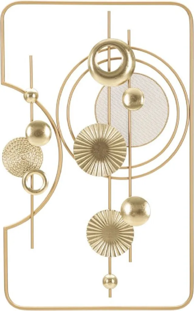 Panneau Décoratif Métal Or Pannello 80cm : Relief et Finition Luxe