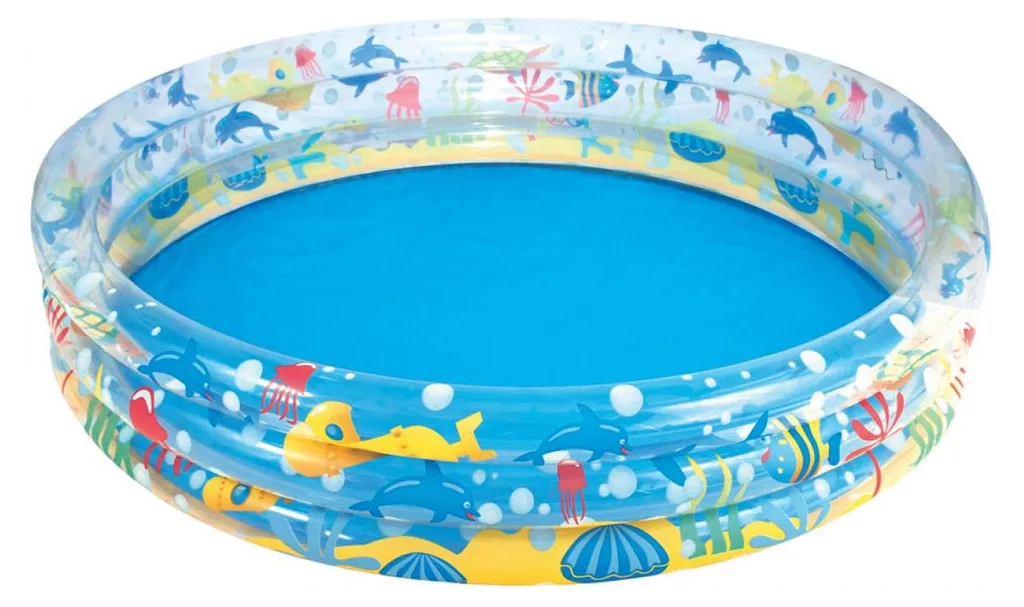 Petite Piscine Enfant Stable Bestway PP7105 - Pataugeoire Bleue Anti-Fuite
