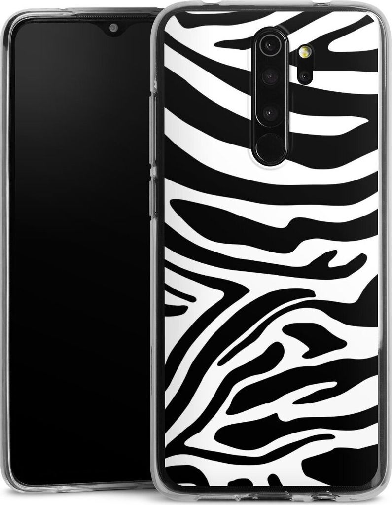 DeinDesign Handyhülle für Xiaomi Redmi Note 8 Pro Silikon Hülle Case Smartphone Schutzhülle Animal-Look Animalprint Zebra